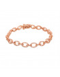 Large Oval and Bar Design Pave set Diamond Bracelet in 18ct Red Gold